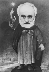 Caricature of Victor Hugo as a Magician