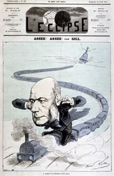 Cartoon about the resignation of Mr. Grévy - by Gill, in 