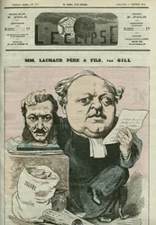 Cartoon by Charles Lachaud (1817-1882), French Lawyer. Cover in L