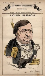 Cartoon of Louis Ulbach (1822-1889) from 