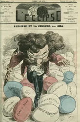 Eclipse and censorship, an illustration of Gill walking on eggs