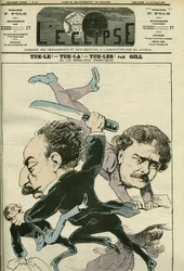 Portrait of Alexandre Dumas Jr. (1824-1895), French Man of Letters and Ernesto Rossi. Cover in 