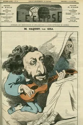 Portrait of Alfred Naquet (1834-1916), French politician. Cover in L