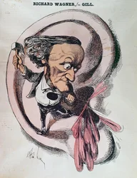 Richard Wagner Splitting the Ear Drum of the World, illustration in 