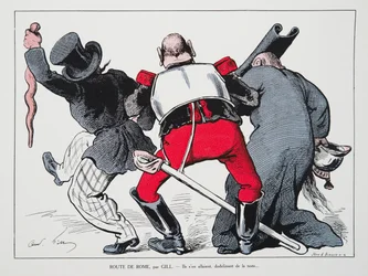 Road to Rome - they went, nodding their heads, from History of the Third Republic, Vol. I, Political History, pub.1933