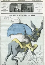 The King of Yvetot, Cartoon by Adolphe Thiers (1797-1877), French Statesman. Cover in 