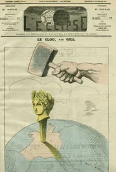 The nail, a cartoon on the Republic illustrating a quote by Alexandre Dumas Fils: 