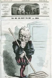 To Be or Not to Be, Cartoon by Adolphe Thiers (1797-1877), French Statesman. Cover in L