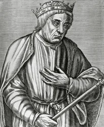 Portrait of Casimir III, King of Poland, known as Great, engraving from Les Vrais pourtraits et Vies des Hommes illustres