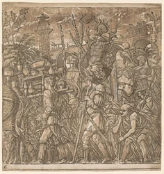 The Triumph of Julius Caesar: Soldiers Carrying Vases and Trophies of War