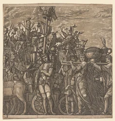 The Triumph of Julius Caesar: Soldiers Marching with Trophies of War