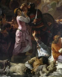 Clash between the citizens of Tortona and the imperial army, (detail)