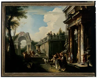Architectural Capriccio With Fountain