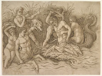 Battle of the Sea Gods, right portion of the frieze