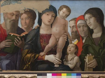 Madonna and Child, St John, St Catherine of Alexandria and Other Saints
