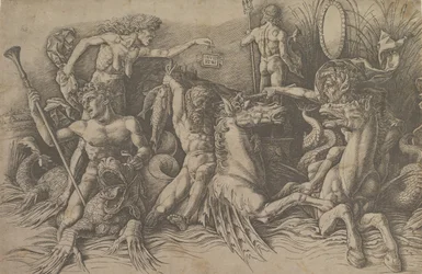 The Battle of the Sea Gods, Left Portion of a Frieze
