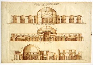 Reconstruction project of the Baths of Agrippa, Rome, c. 1550