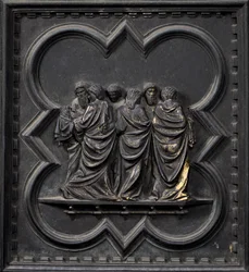 The Transportation of the Body of St John the Baptist, nineteenth panel of the South Doors of the Baptistery of San Giovanni, 1336