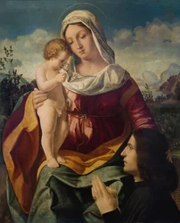 Virgin and child with a Donor