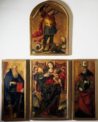 Polyptych with Madonna and Saints