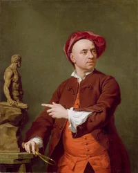 John Michael Rysbrack Modelling His Terra-Cotta Statue of Hercules, 1753