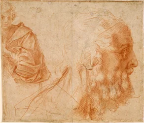 A youth and the head of an old man (Homer?)