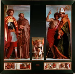 Saints Michael, John Gualbert, John the Baptist, Bernardo degli Uberti (detail)
