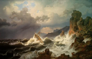 A Sea Storm on the Norwegian Coast