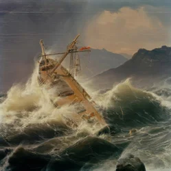 A Sea Storm on the Norwegian Coast