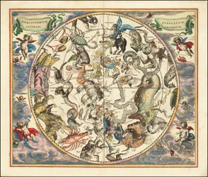 Celestial Map of the Constellations of the Southern Hemisphere (1660)