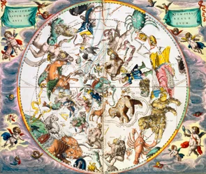 Celestial Planisphere Showing the Signs of the Zodiac