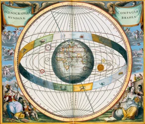 Map Showing Tycho Brahe