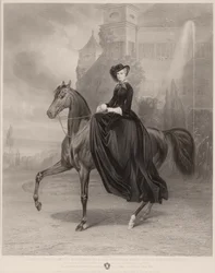 Portrait of Elisabeth of Bavaria on horseback, 1853