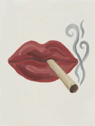 Smoking Red Lips
