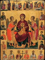 The Virgin and Child enthroned