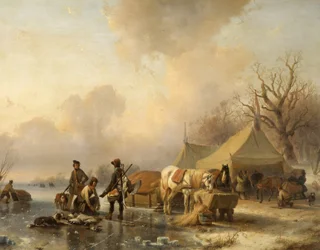 Winter Scene with Sleigh, 1840