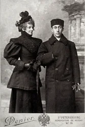 Zinaida Gippius, Russian Poet, with Art Historian Akim Volynsky