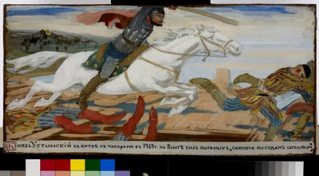 Prince Ukhtomsky in the Battle with Tartars at Volga in 1469