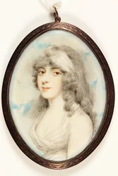 A Young Lady in White Dress and Bandeau