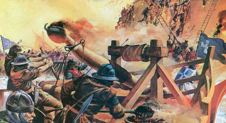 The Christians besieging Constantinople in 1203