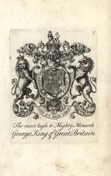 Coat of Arms and Crest of King George I of Great Britain