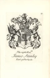 Coat of Arms and Crest of James Stanley