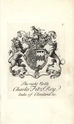 Coat of Arms and Crest of Charles Fitz-Roy, 2nd Duke of Cleveland