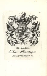 Coat of Arms and Crest of John Montagu, 2nd Duke of Montagu