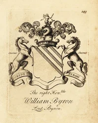 Coat of arms of the Right Honourable William Byron, Lord Byron, 4th Baron Byron (1670-1736)