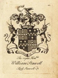 Coat of arms of the Right Honourable William Stawell, Lord Stawell, 3rd Baron Stawell