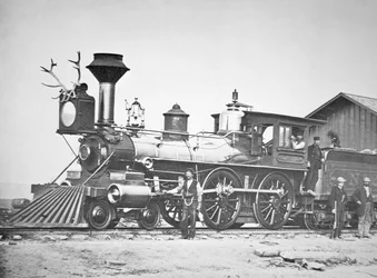 Locomotive number 23 at Wyoming Station near Little Laramie River, Wyoming