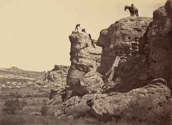Plate 21. High Bluff, Black Buttes, 1869