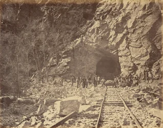 Plate 39. East End of Tunnel, Weber Canyon, 1869