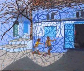 Ball Games in the Street, Chefchaouen, Morocco, 2018